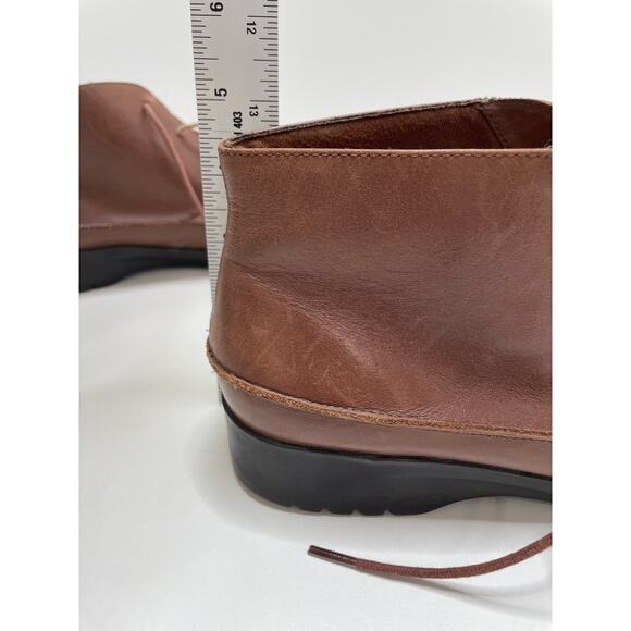 Life Stride Ankle Boots Brown Soft Leather Lace Up Round Toe Casual Women's 9M - Picture 11 of 11